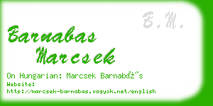 barnabas marcsek business card